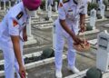 Ziarah Dan Tabur Bunga Prajurit Puslatpumar 8 Teluk Ratai Sambut HUT ke-81 TNI AL