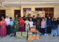 Jumat Berkah Yonarmed 12 Kostrad, Satgas Pamtas Salurkan Sembako untuk Santri Panti Asuhan Bina Bunga Bangsa