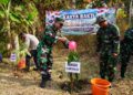 Ratusan Pohon Produktif Hijaukan Brumbun Jelang HUT ke-81 TNI