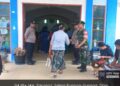 Babinsa dan Bhabinkamtibmas Pantau Ibadah Minggu di HKBP Parongil