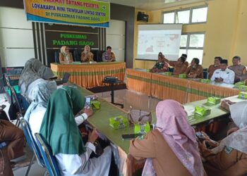Babinsa Koramil 03/Sungai Sariak Hadiri Lokakarya Mini Lintas Sektor di Puskesmas Padang Sago