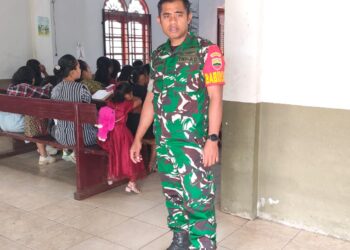 Babinsa Koramil 06/Kerajaan Monitoring Ibadah Minggu di GKPPD Kerajaan