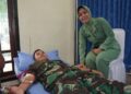 Sambut HUT Ke-81 TNI, Korem 042/Gapu Gelar Donor Darah, Sunatan Massal dan Pengobatan Gratis