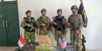 Satgas Pamtas Yonkav 8/NSW/2 Kostrad Gagalkan Penyelundupan 5.000 Detonator Aktif