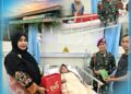 Danpuslatpurmar 4 Purboyo Berikan Dukungan Moril kepada Keluarga Prajurit yang Dirawat di RST dr. Soepraoen
