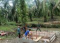 Kodim 0203/LKT Bangun Jembatan Beton Penghubung Dua Dusun di Naman Jahe, Progres 40 Persen