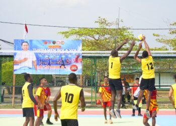 SEMARAK HUT KE-81 TNI, TURNAMEN BOLA VOLI TERBUKA UNTUK UMUM DIGELAR DI MAKODAM XXIV/MT