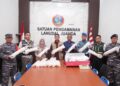 AKSI SIGAP TNI AL BERSAMA STAKEHOLDER TERKAIT GAGALKAN PENYELUNDUPAN BBL SENILAI RP 6,1 MILIAR