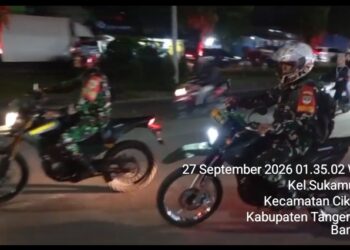 Jaga Stabilitas Keamanan Wilayah, Koramil 04/Cikupa Gelar Patroli Maung