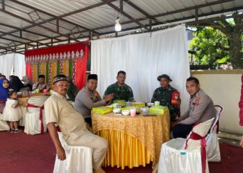 Kompak, Sinergi TNI Polri di Susoh Hadiri Peringatan Maulid Nabi Muhammad SAW di Tingkat Desa