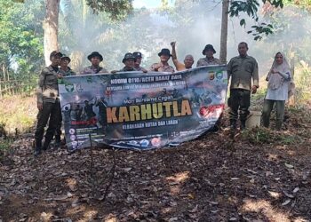 TNI-Polri di Blangpidie Patroli Gabungan Pencegahan Karhutla