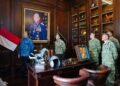 Wadan Kodiklat TNI Anjangsana Ke Kediaman Marsekal TNI (Purn) Fadjar Prasetyo