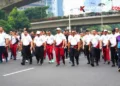 Pangdam Jaya Bersama Ribuan Warga Lebur dalam Fun Walk HUT ke-81 TNI