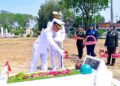 Wadan Pasmar 2 Ikuti Ziarah Nasional HUT ke-81 TNI di TMP Sepuluh Nopember Surabaya
