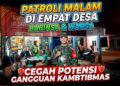 Patroli Malam di Empat Desa, Babinsa dan Warga Cegah Potensi Gangguan Kamtibmas