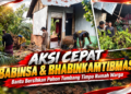 Aksi Cepat Babinsa dan Bhabinkamtibmas Bantu Bersihkan Pohon Tumbang Timpa Rumah Warga