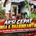 Aksi Cepat Babinsa dan Bhabinkamtibmas Bantu Bersihkan Pohon Tumbang Timpa Rumah Warga