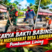 Karya Bakti Babinsa, Bantu Masyarakat Desa Labuhan Dua Pembuatan Lining