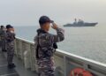 KRI BUNG KARNO-369 KAWAL KEDATANGAN KAPAL PERANG RUSIA DI PERAIRAN TELUK JAKARTA