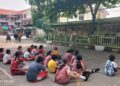TUMBUHKAN KEKOMPAKAN PELAJAR,BABINSA KORAMIL 04/MK BERI PELATIHAN PBB DI SD SWASTA ST ANTONIUS V MEDAN