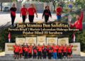 Jaga Stamina Dan Soliditas, Perwira Brigif 2 Marinir Laksanakan Olahraga Bersama Pejabat Dilmil III Surabaya