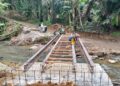 Kodim 0203/LKT Bangun Jembatan Beton Penghubung Dua Dusun di Langkat