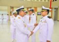 DANSESKOAL PIMPIN LAPORAN KENAIKAN PANGKAT PERWIRA TNI ANGKATAN LAUT