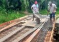 Kodim 0207/SML Percepat Pembangunan Jembatan Beton di Silou Dunia, Progres Capai 65,21 Persen