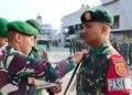 Naik Pangkat di Pelabuhan Benoa, Satgas Pamtas Yonarmed 12 Kostrad Apresiasi Prajurit Berprestasi