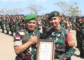 Satgas Pamtas Yonarhanud 2 Kostrad Akhiri Penugasan, Danrem 161/WS Sampaikan Apresiasi