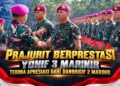 Prajurit Berprestasi Yonif 3 Marinir Terima Apresiasi dari Danbrigif 2 Marinir