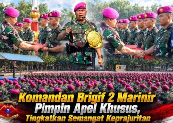 Komandan Brigif 2 Marinir Pimpin Apel Khusus, Tingkatkan Semangat Keprajuritan 
