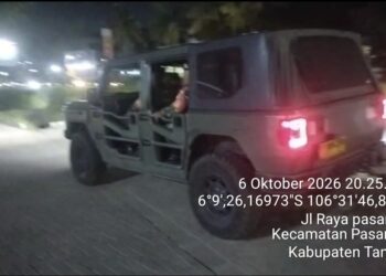 Perkuat Keamanan Wilayah, Koramil 11/Pasar Kemis Gelar Patroli Berkendara Maung