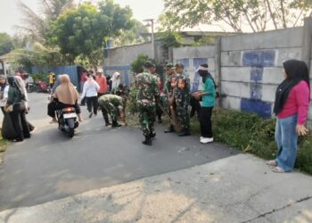 Koramil 03/Legok Gelar Karya Bakti Gerakan Nasional Indonesia ASRI di Desa Kemuning