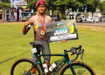 Membanggakan, Prajurit Yonif 3 Marinir Raih Podium di ajang Balap Sepeda Tour de Surakarta 2026