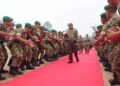 Pangdam XII/Tpr Dampingi Menhan RI Tinjau Kesatrian Yonif TP 833/Bumi Daranante
