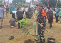 Jaga Kelestarian Lingkungan,TMMD 130 Kodim 0209/LB Lakukan Penanaman Pohon