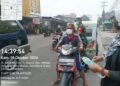 BABINSA KELURAHAN TANJUNG GUSTA KOMSOS BERSAMA PERANGKAT KELURAHAN MEMBAGIKAN MASKER KEPADA WARGA BINAAN