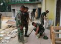 Terlihat Kepedulian TNI Kepada Rumah Ibadah Gereja GKPI Cikampak, Pembangunan Hampir Rampung