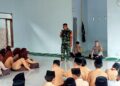 Tingkatkan Rasa Cinta Tanah Air,Babinsa Bekali Wasbang dan Motivasi Siswa-Siswi SMP Al Wasliyah