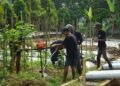 Yonarhanud 1 Kostrad dan Kelurahan Pakulonan Bersinergi, Pasang 188 Lubang Biopori untuk Kelestarian Lingkungan