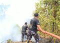 Hari Keempat Penanganan Karhutla di Saleman, Satgas Kodaeral IX Terus Berjuang Padamkan Api