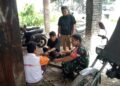 Babinsa Pardamean Serka S. Tumanggor Ajak Pemilik Bengkel Tingkatkan Kewaspadaan terhadap Tindak Kejahatan
