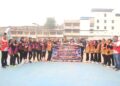 Tim Putri Kodim 0209/LB Raih Juara I, Dandim Hadiri Final Turnamen Voli Semarak HUT ke-81 Pemkab Labuhanbatu