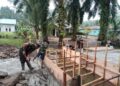 Kodim 0203/LKT Bangun Jembatan Beton di Kuala Langkat, Progres Capai 10 Persen