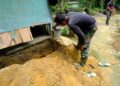 Pondasi Rumah Milik Suroto Mulai dikerjakan Satgas TMMD ke 130, Kodim 0209/Labuhanbatu