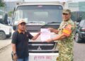 Babinsa Koramil 0201-16/TM Monitoring Penerimaan APAR dan Satu Unit Mobil Mitsubishi Fuso untuk KDKMP Desa Lengau Seprang