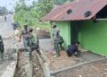 Kodim 0206/Dairi Rehab MCK di Kuta Tinggi Lewat Program TMMD ke-130