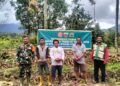 Dukung Ketahanan Pangan, Satgas TMMD ke-130 Kodim 0206/Dairi Bersama Poktan Terolih Tanam Jagung di Lahan 1 Hektare