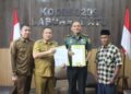 Perkuat Pertahanan dan Pembangunan Wilayah, Dandim 0209/Labuhanbatu Terima Penyerahan Lahan Seluas 50 Hektar untuk Pembangunan Yon TP di Labura